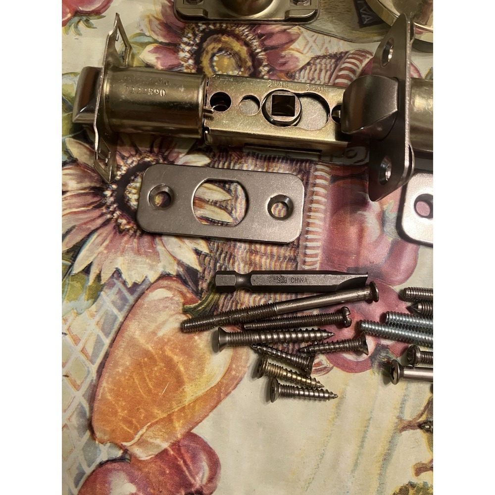 Assortment of Brass plated Door Knobs and Handles with Hardware for Interior MCM - Picture 4 of 15